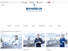 Tablet Screenshot of bandelin.com